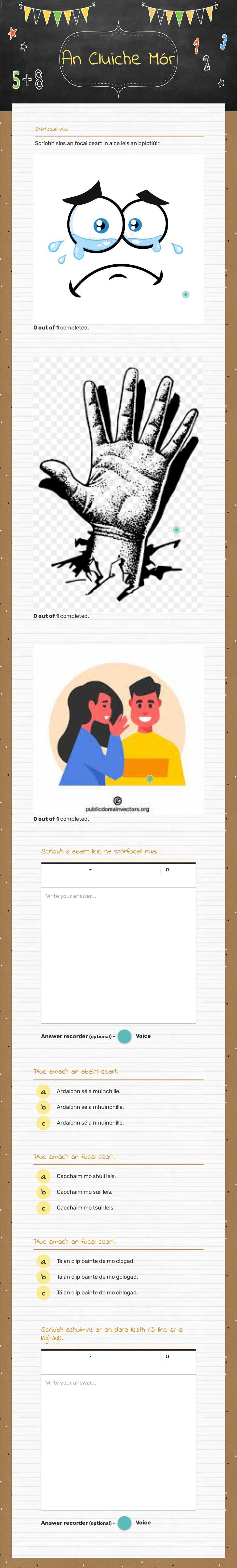 An Cluiche Mór worksheet preview image