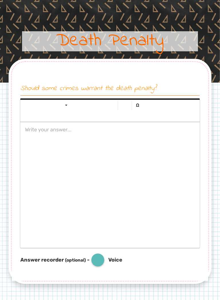 Death Penalty worksheet preview image
