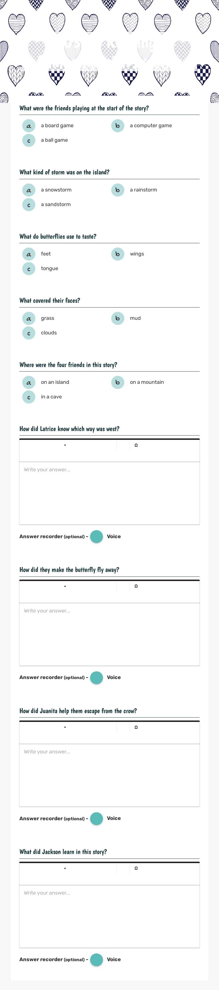U3W2 Reading Comprehension practice worksheet preview image