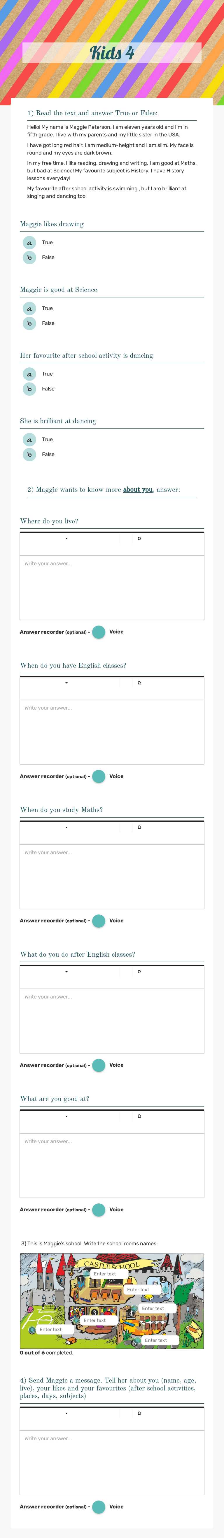 Kids 4 Grade 5 worksheet preview