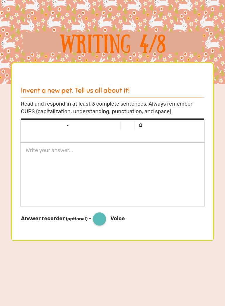 Writing 4/8 Grade 2 worksheet preview