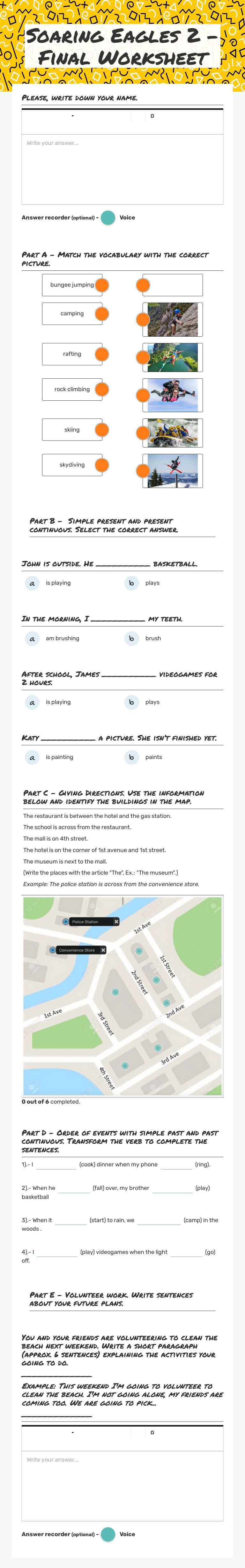 Soaring Eagles 2 - Final Worksheet worksheet preview image