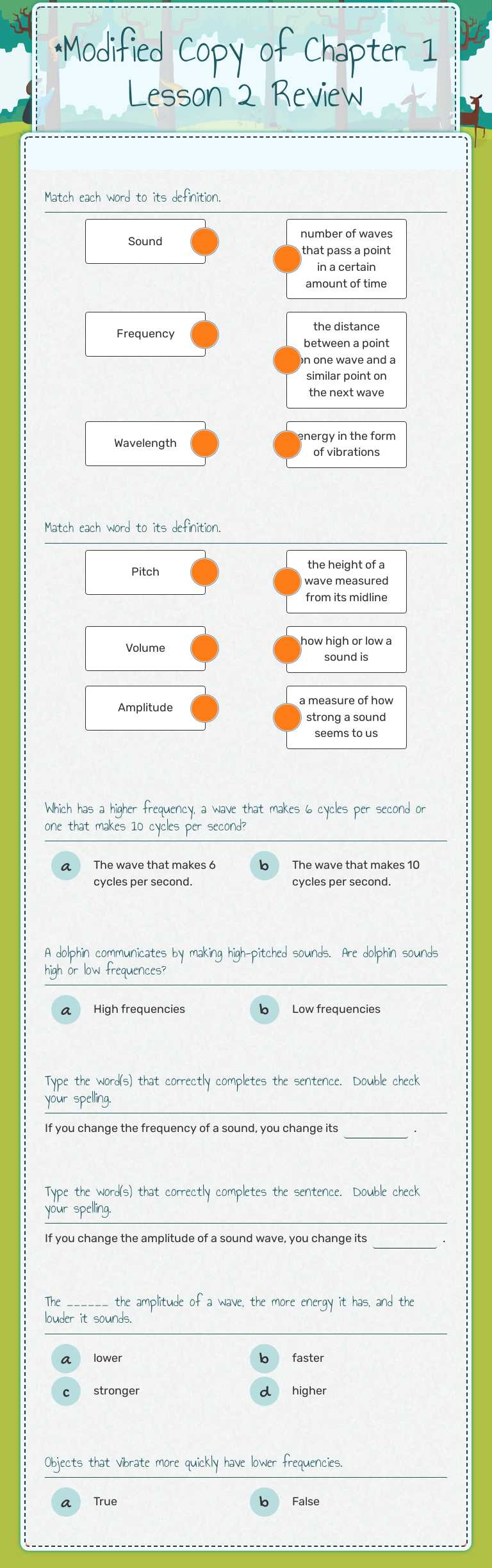 *Modified Copy of Chapter 1
Lesson 2 Review worksheet preview image