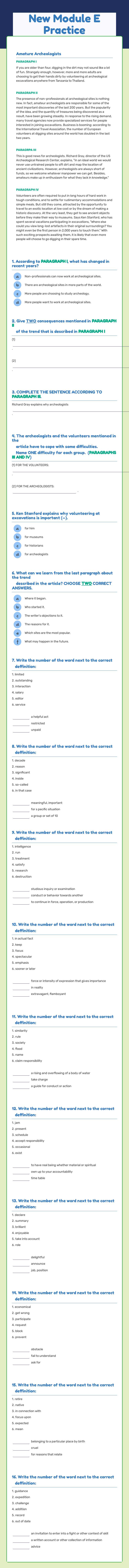 New Module E Practice worksheet preview image