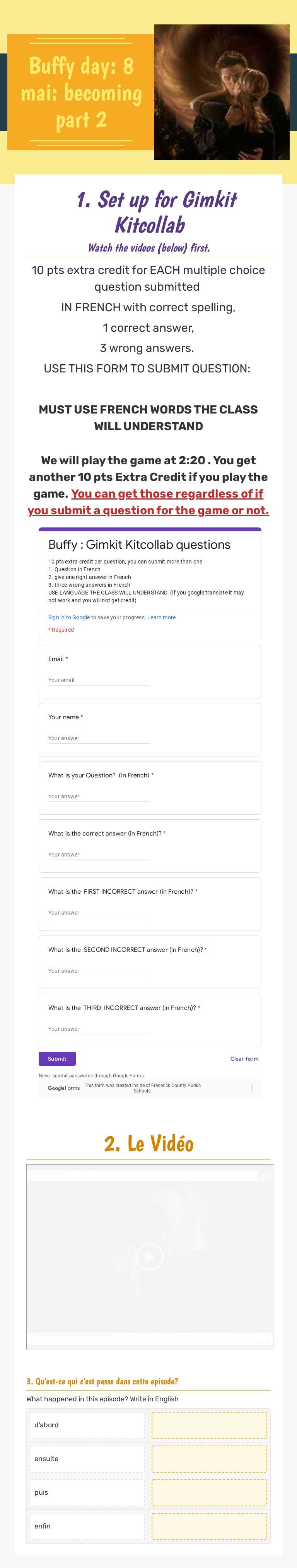 Buffy day: 8 mai: becoming part 2 worksheet preview image