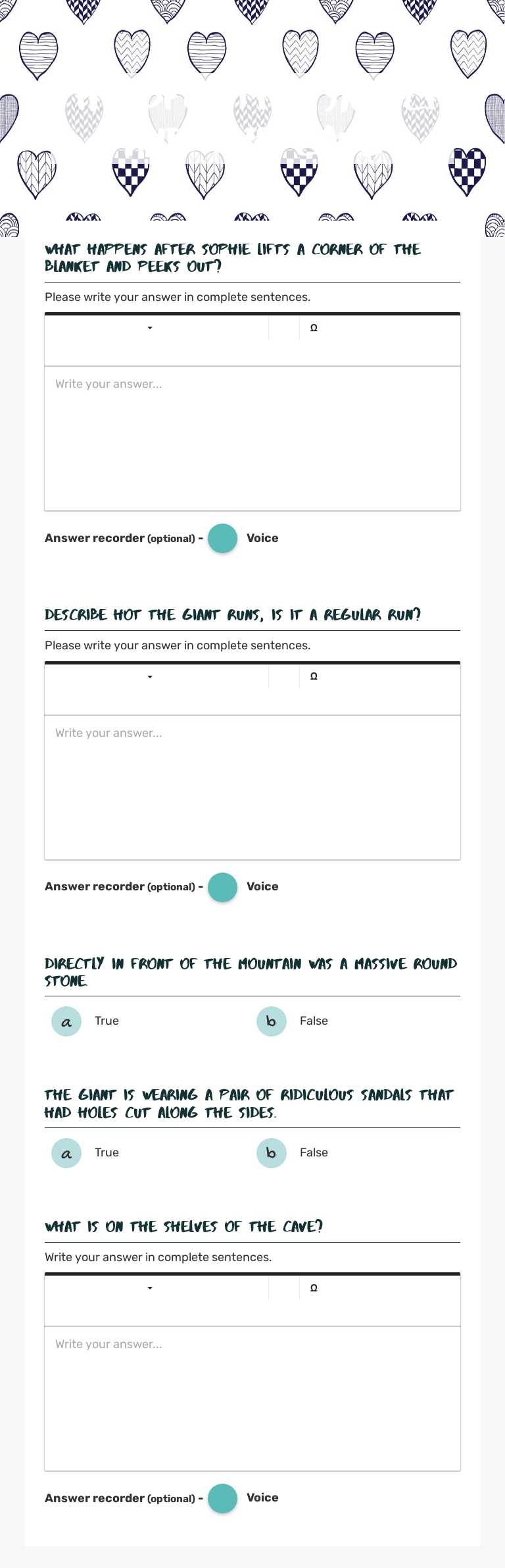 THE BFG: The Snatch and The Cave Grade 4 worksheet preview