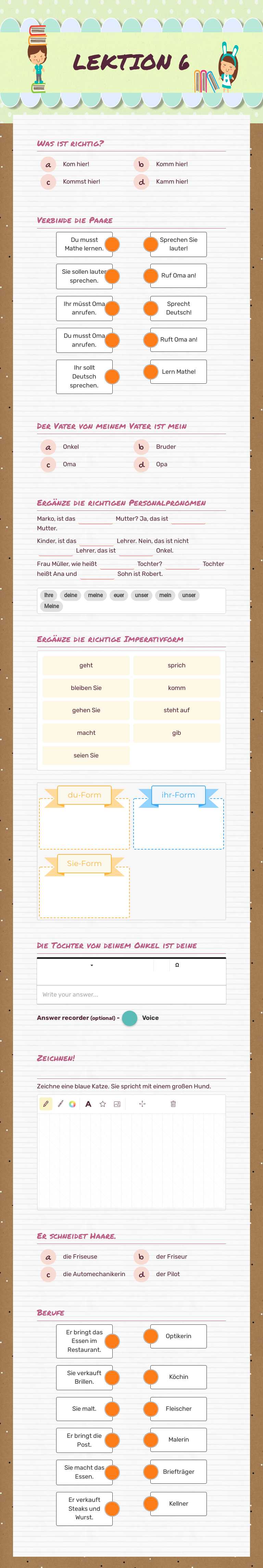 LEKTION 6 worksheet preview image