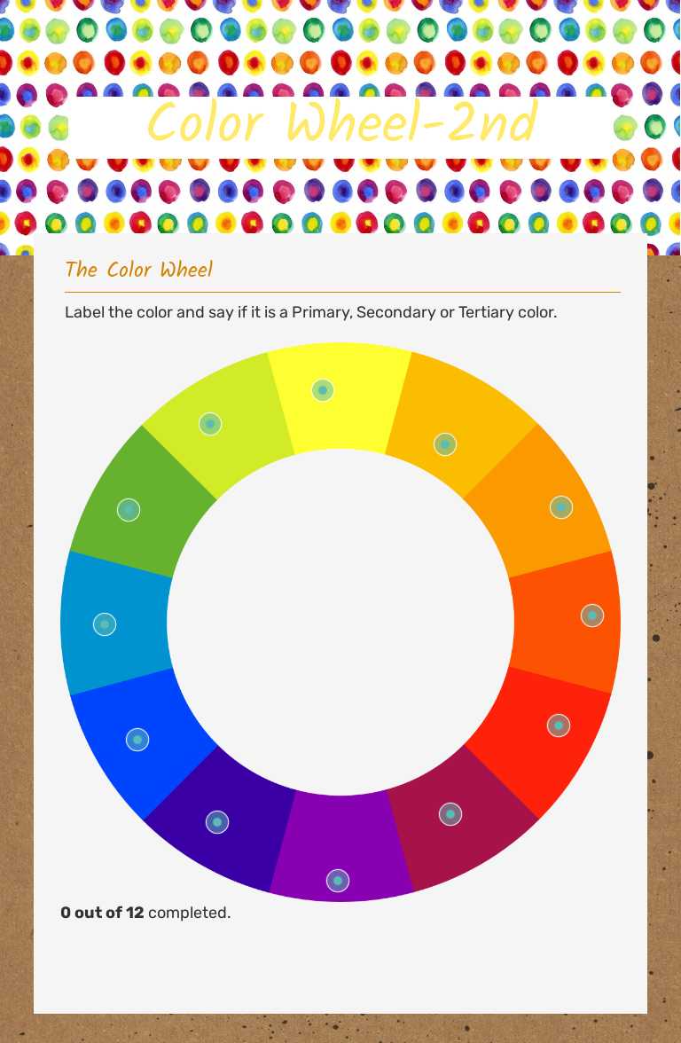 Color Wheel-2nd worksheet preview image