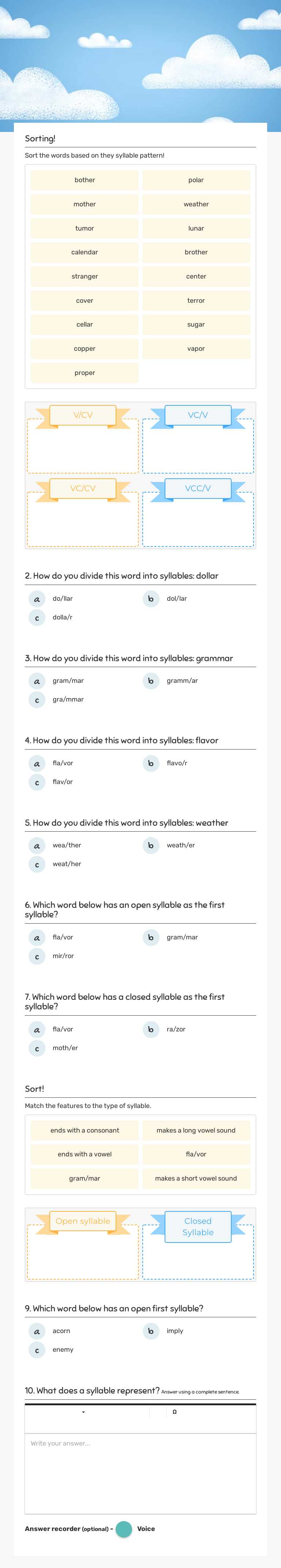 Wednesday 
Unit 22 worksheet preview image