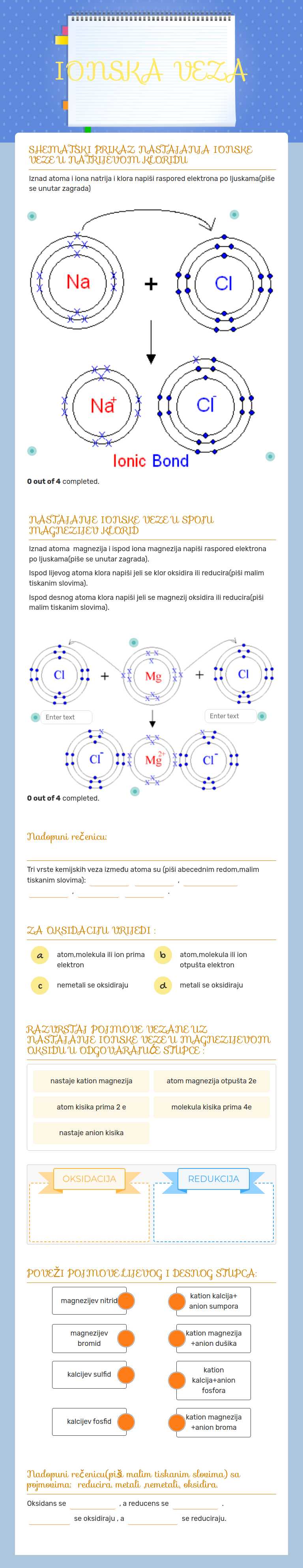 IONSKA VEZA worksheet preview image