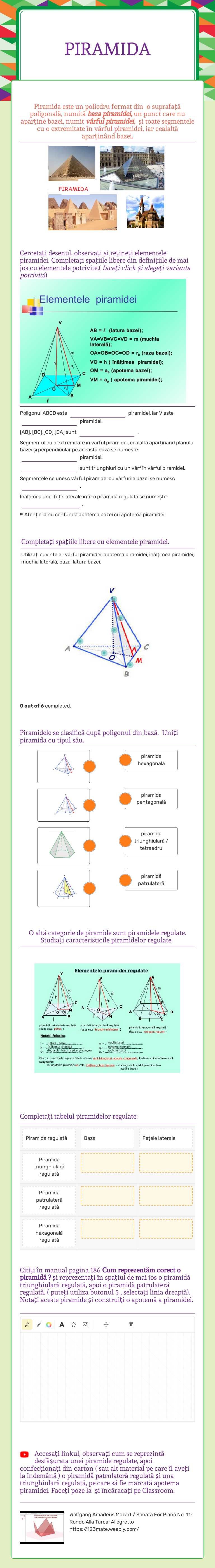 Piramida worksheet preview image