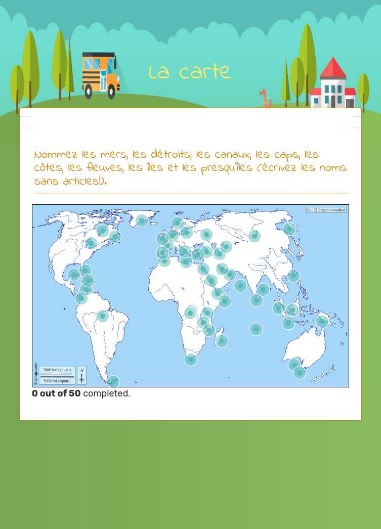 La carte worksheet preview image