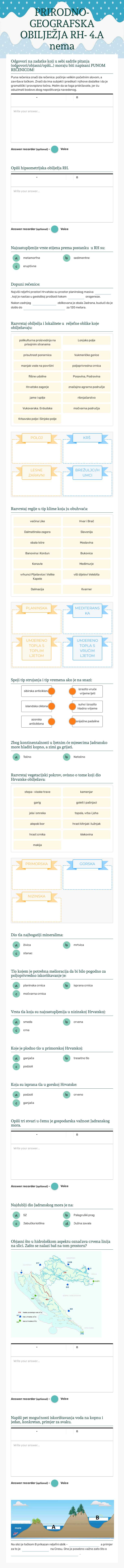PRIRODNO-GEOGRAFSKA OBILJEŽJA RH- 4.A nema worksheet preview image