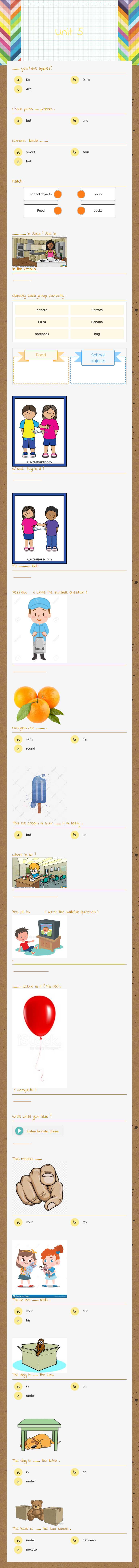 Unit 5 worksheet preview image