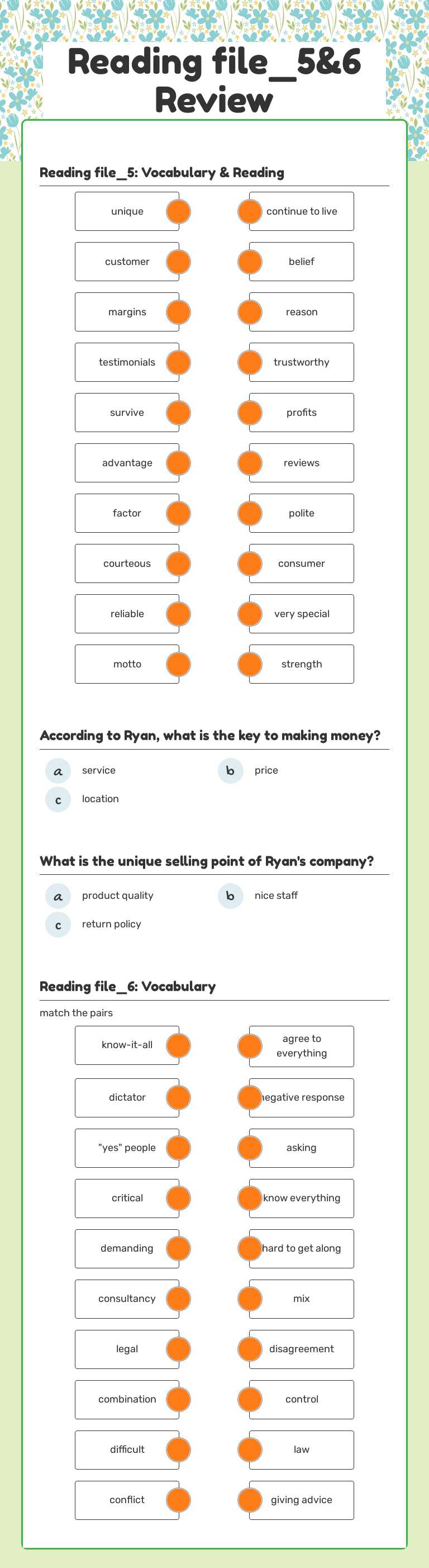 Reading file_5&6 Review worksheet preview image