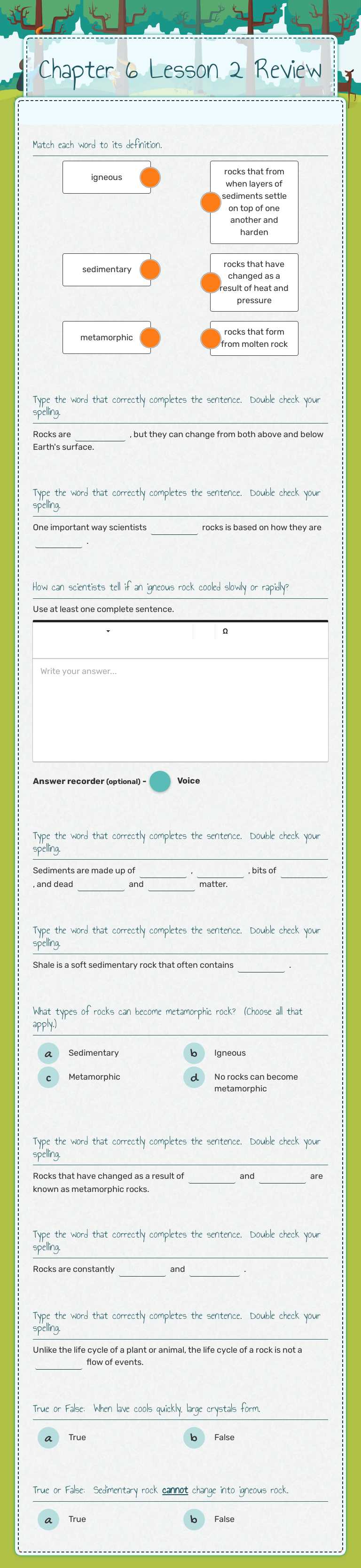 Chapter 6
Lesson 2 Review worksheet preview image