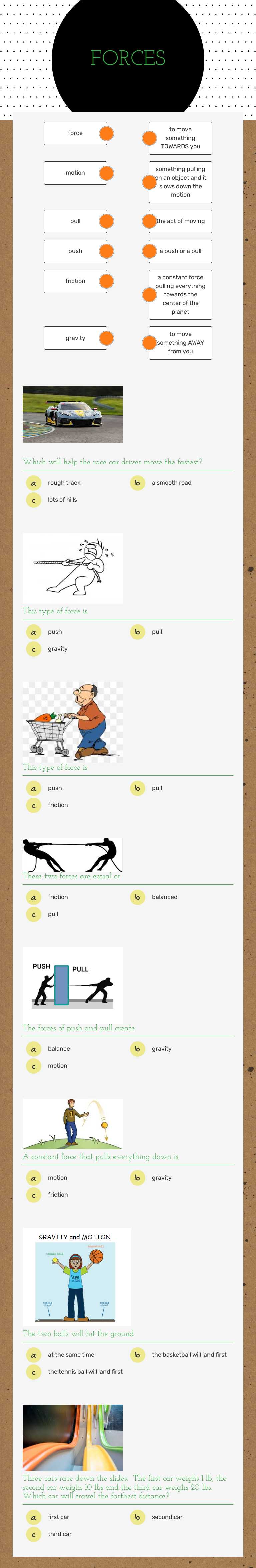 FORCES worksheet preview image