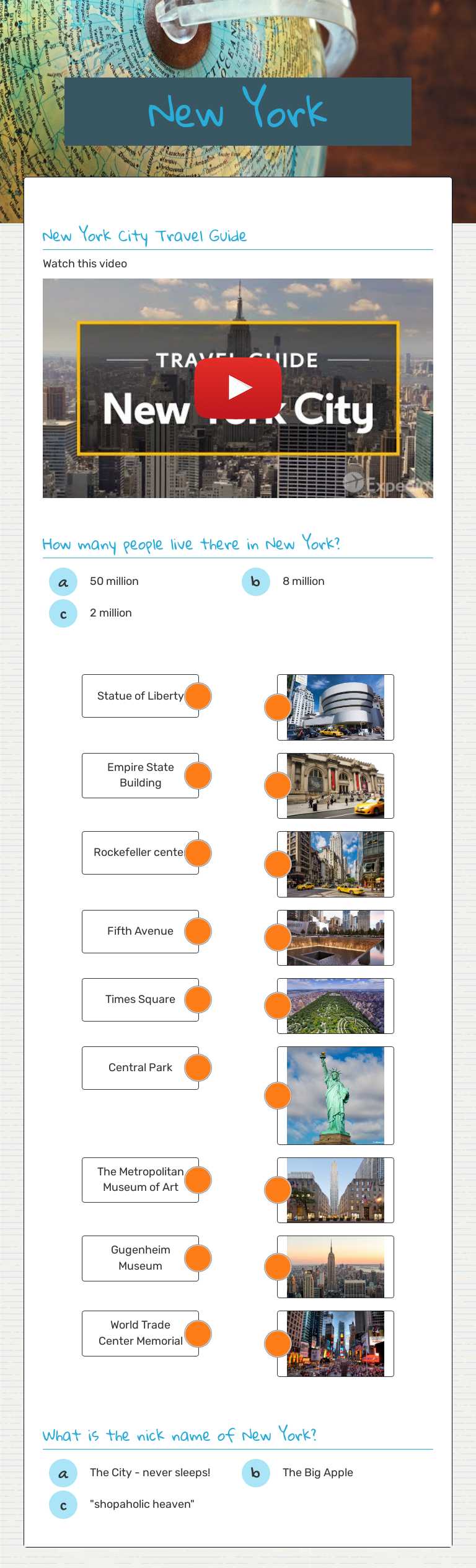 New York Grade 9 worksheet preview