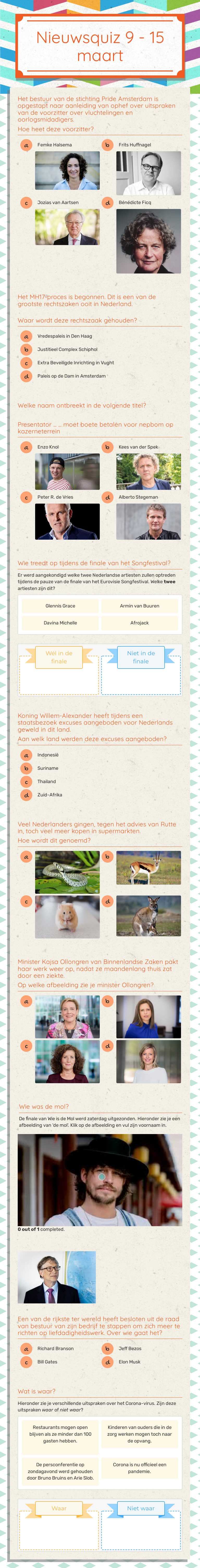 Nieuwsquiz
9 - 15 maart worksheet preview image