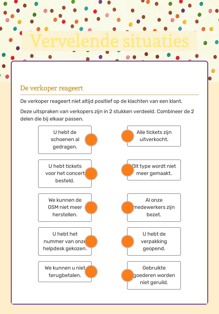 Vervelende situaties worksheet preview image