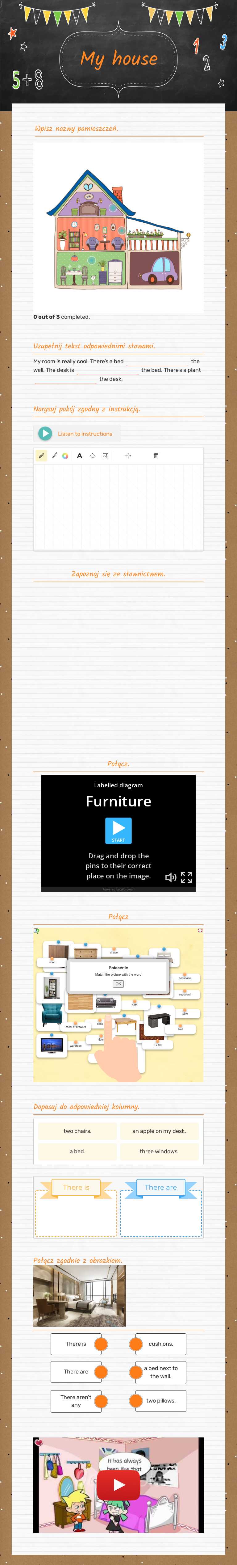 My house Grade 4 worksheet preview