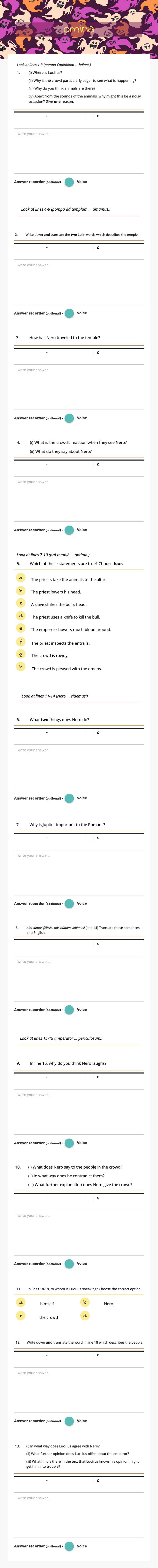 omina worksheet preview image