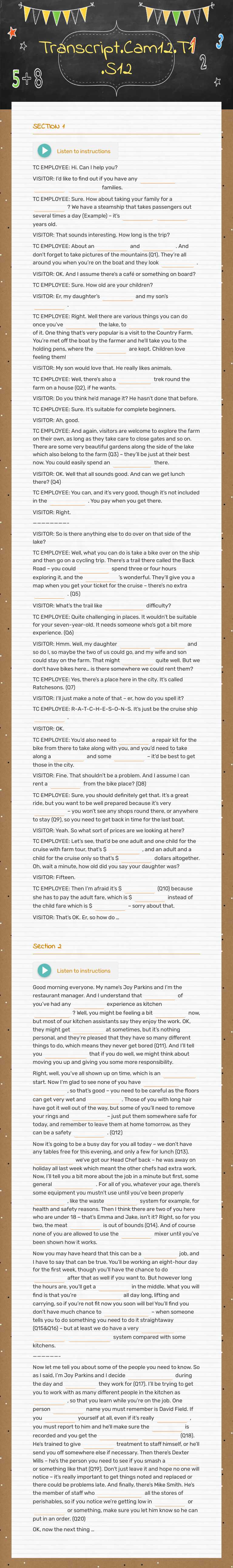 Transcript.Cam12.T1.S12 worksheet preview image