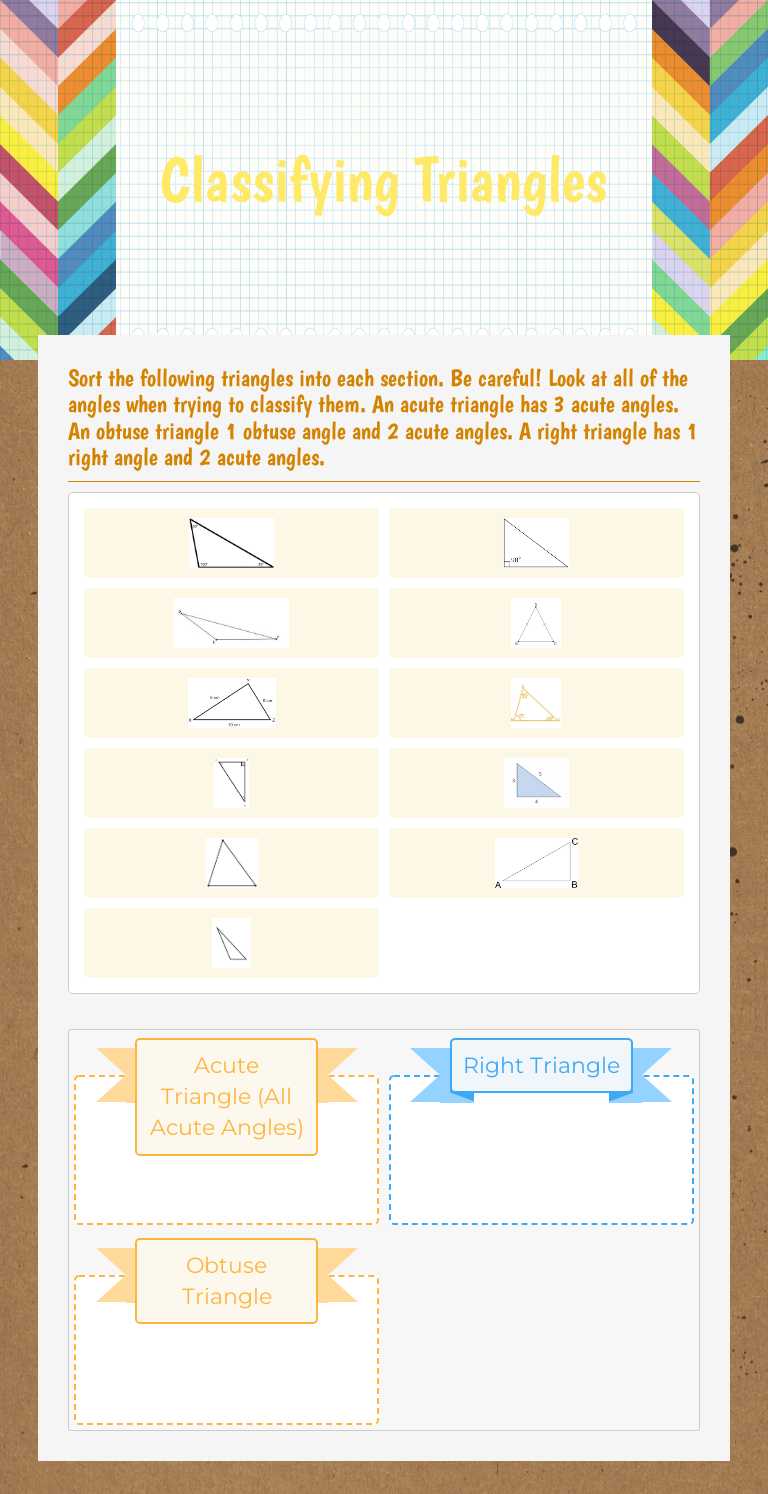 Classifying Triangles Grade 5 worksheet preview