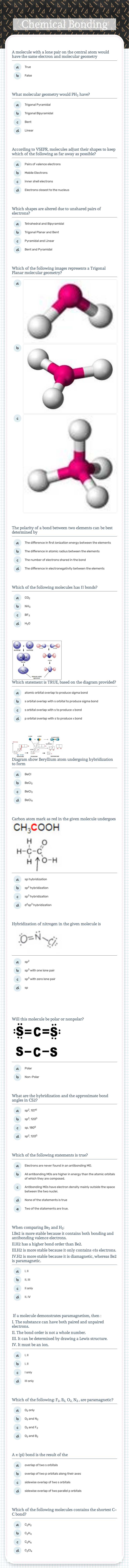 Chemical Bonding worksheet preview image