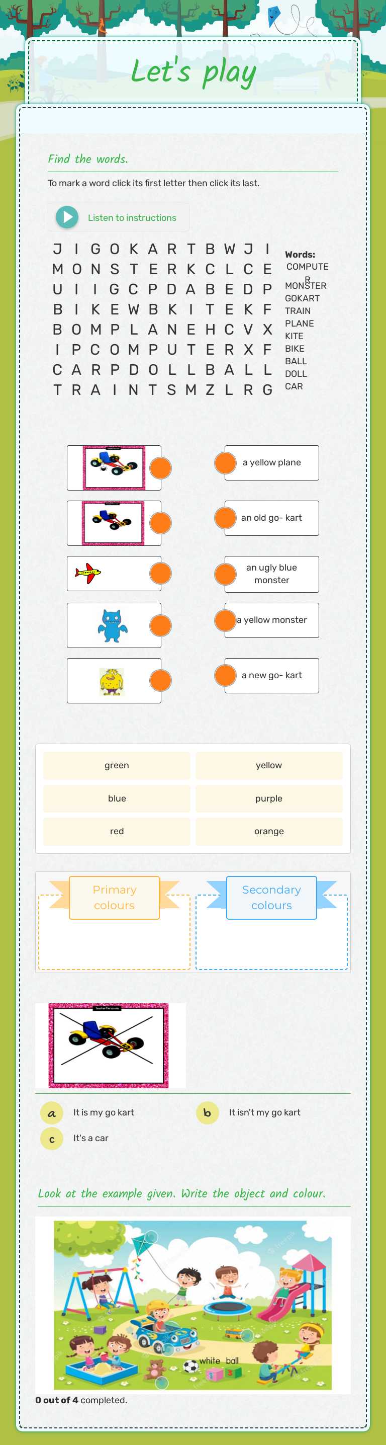 Let's play worksheet preview image