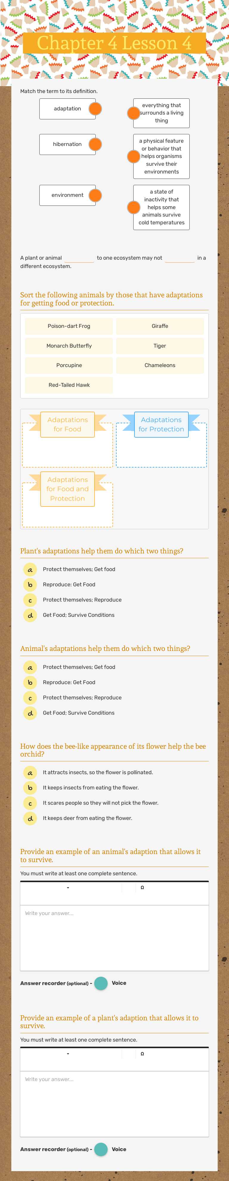 Chapter 4 Lesson 4 worksheet preview image