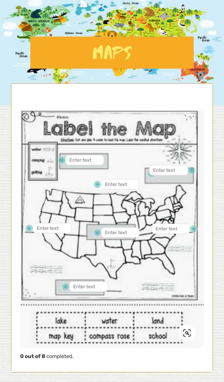 Maps worksheet preview image