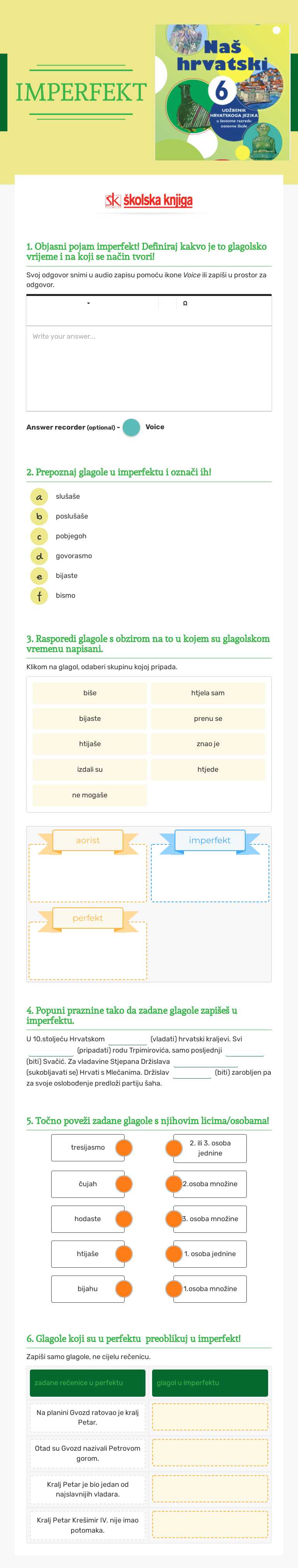 IMPERFEKT worksheet preview image