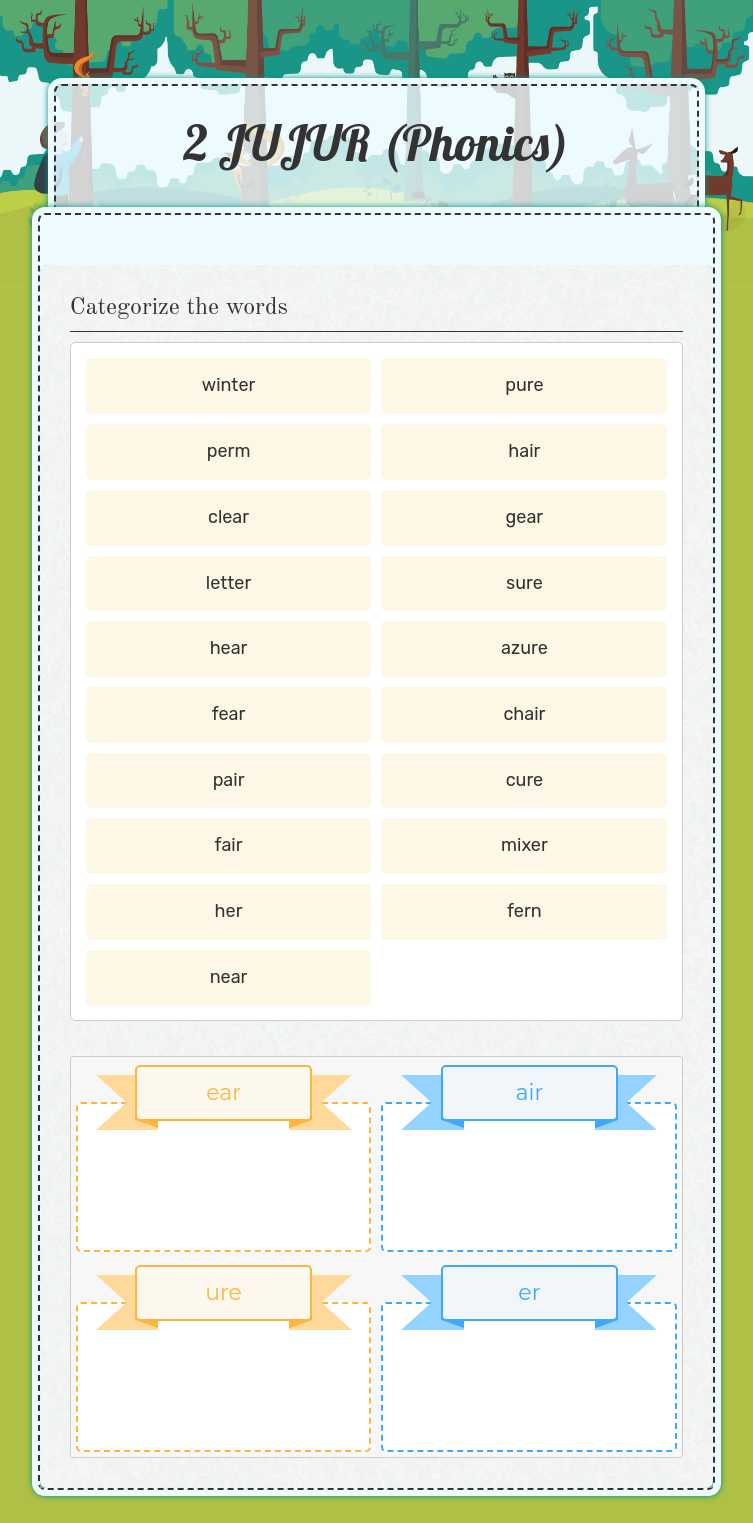 2 JUJUR (Phonics) worksheet preview image