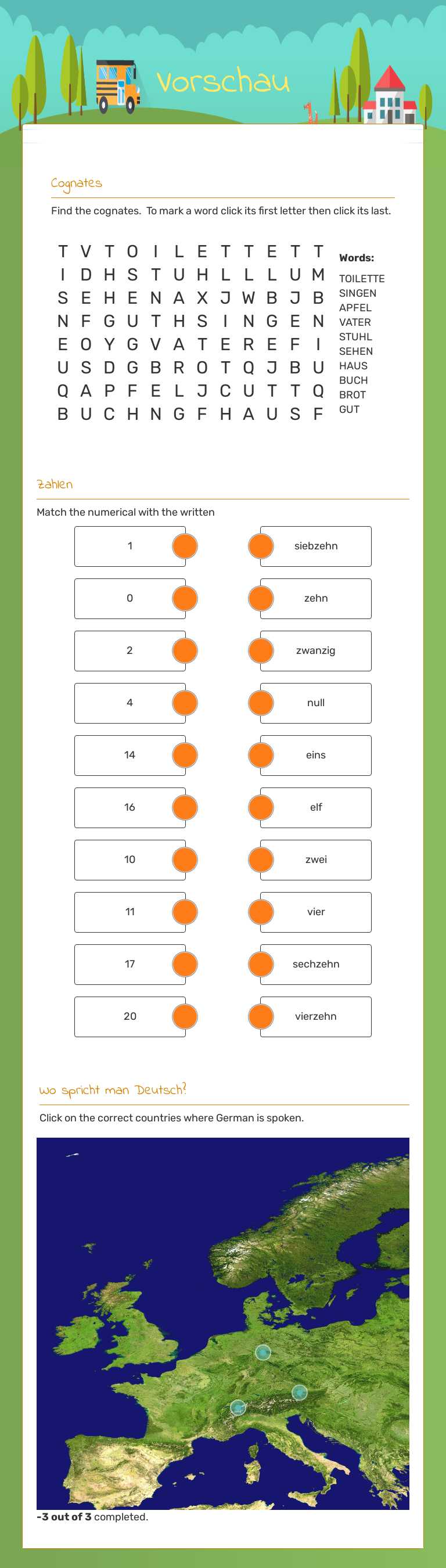 Vorschau worksheet preview image
