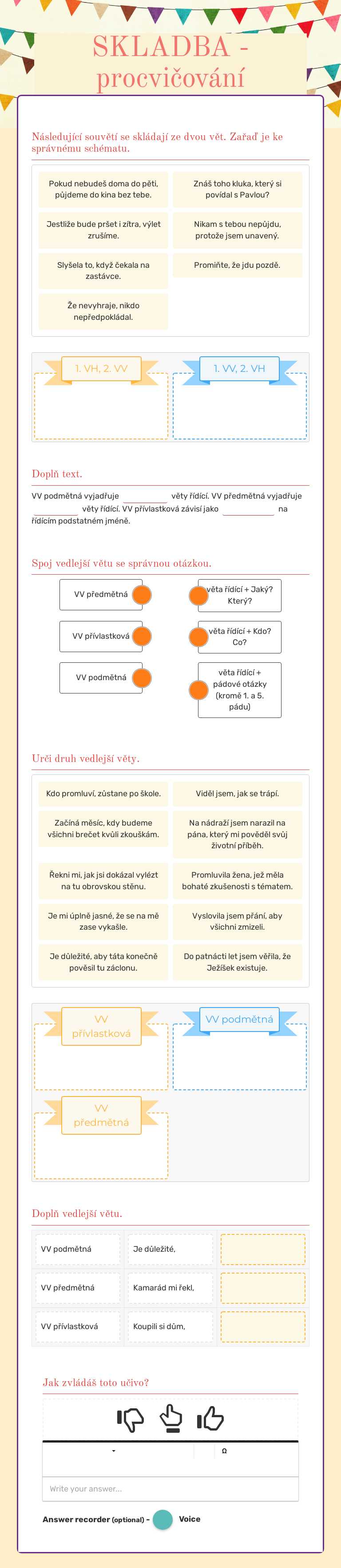 SKLADBA - procvičování worksheet preview image