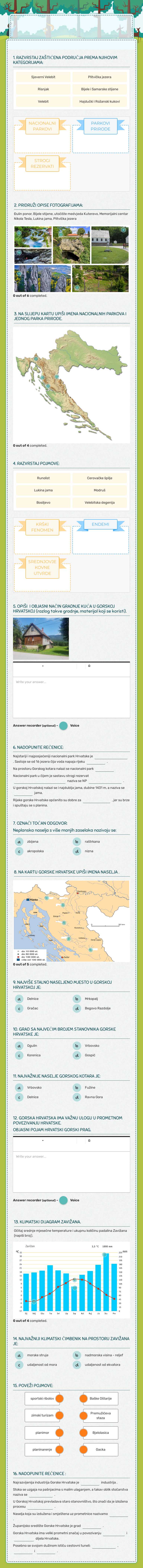 GORSKA HRVATSKA worksheet preview image