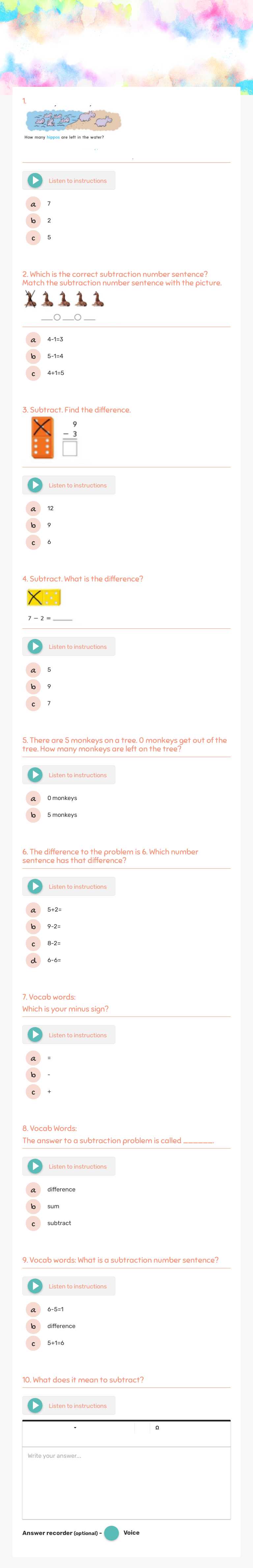 ChMP ch.2 L1-5 Grade 1 worksheet preview
