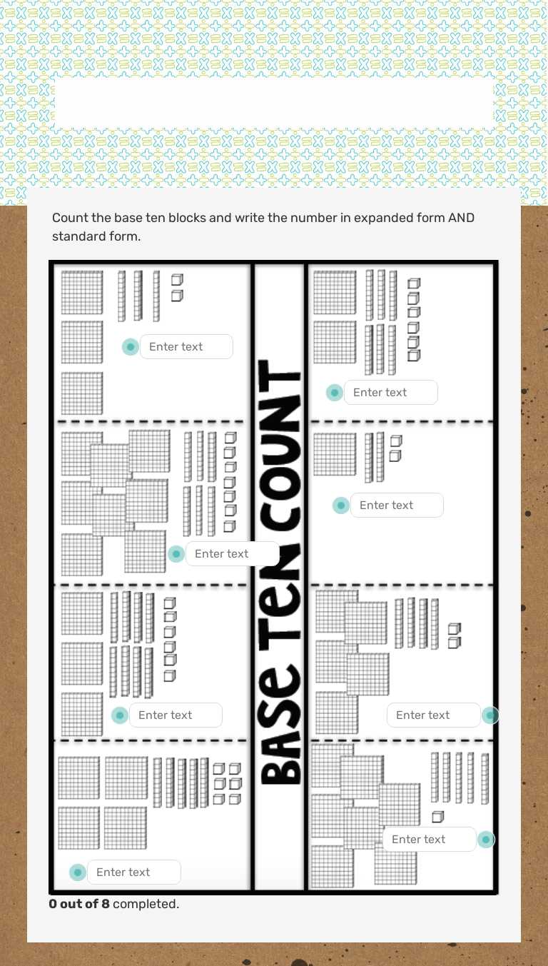 Base Ten Count worksheet preview