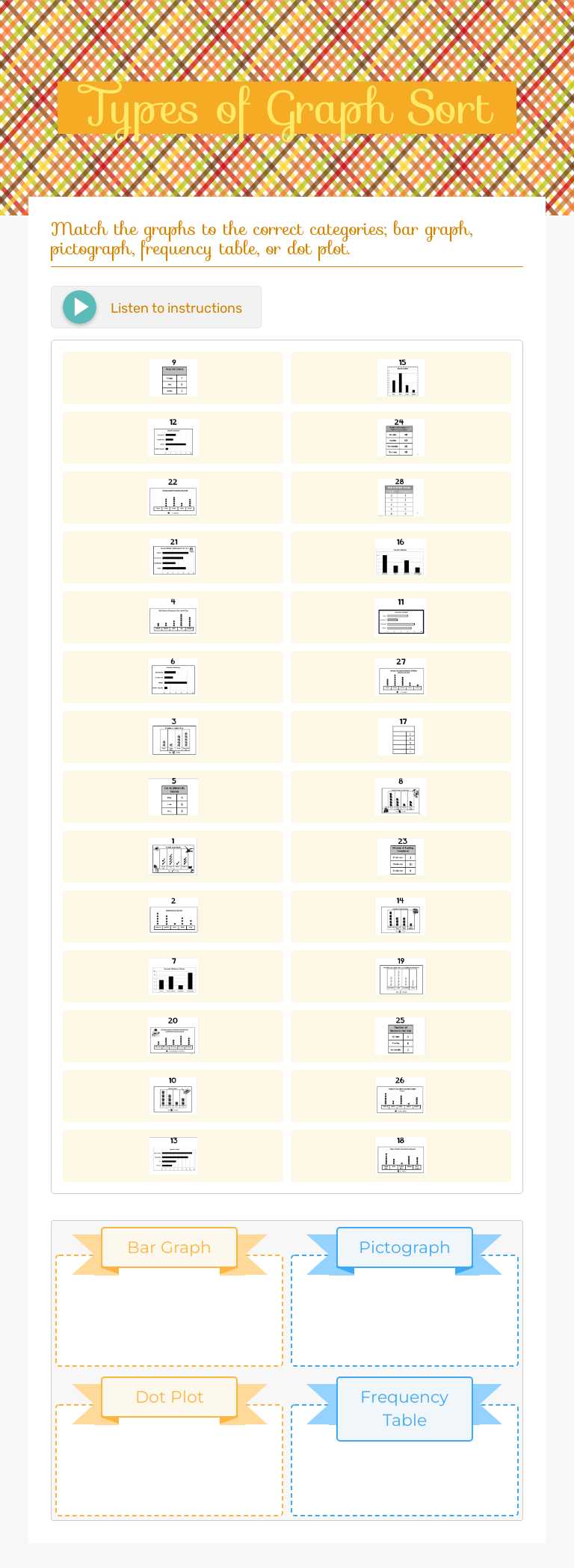 Types of Graph Sort worksheet preview image