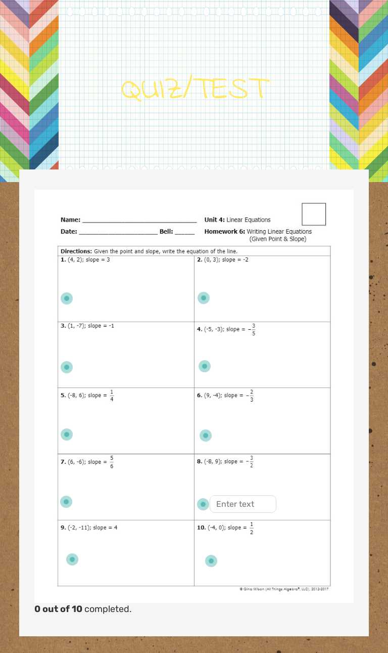 QUIZ/TEST worksheet preview image