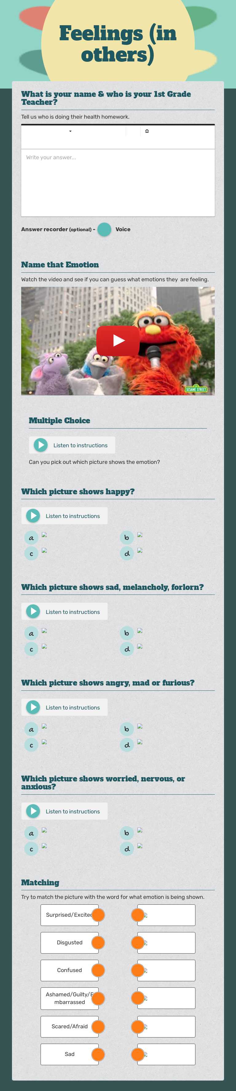 Feelings
(in others) worksheet preview image