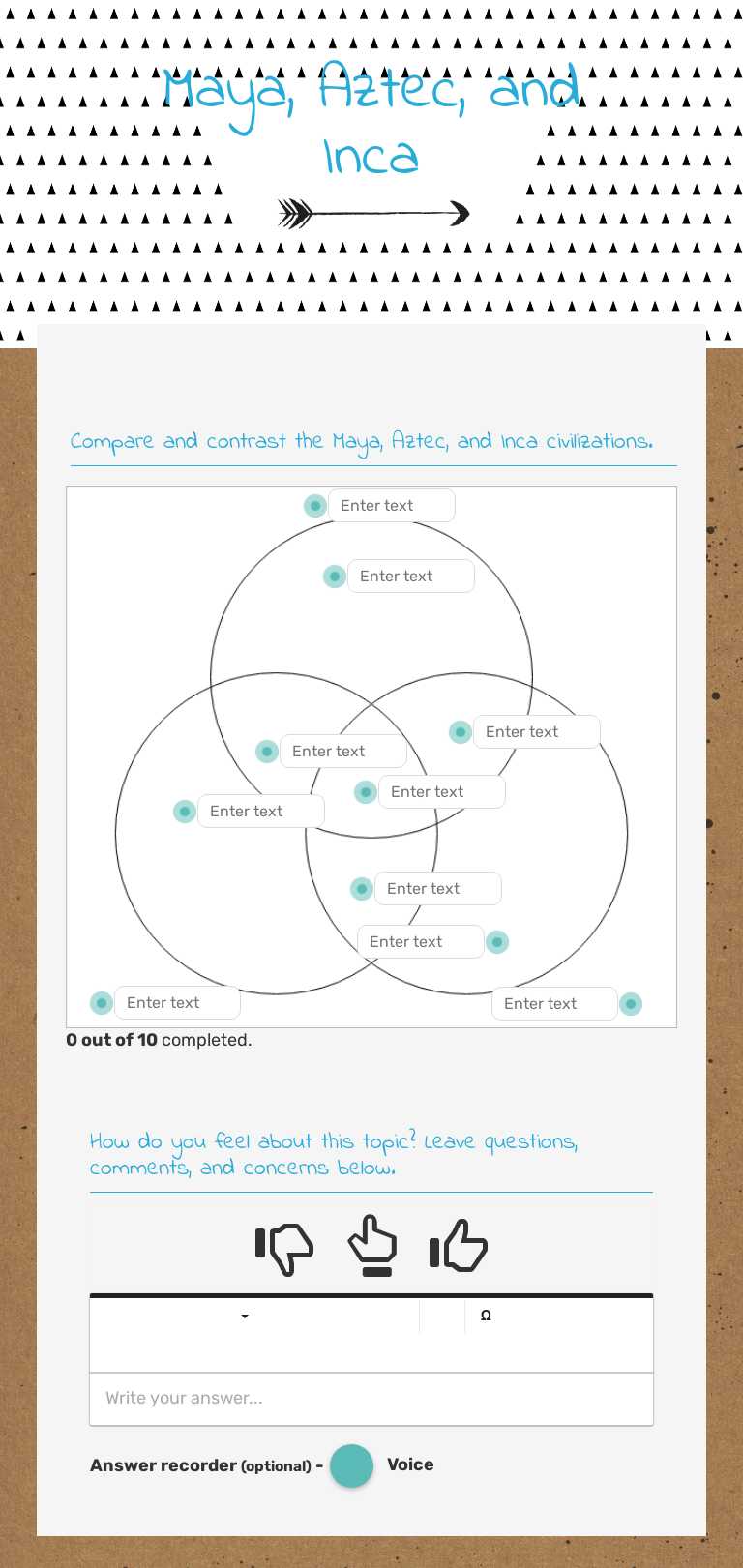 Maya, Aztec, and Inca Grade 5 worksheet preview
