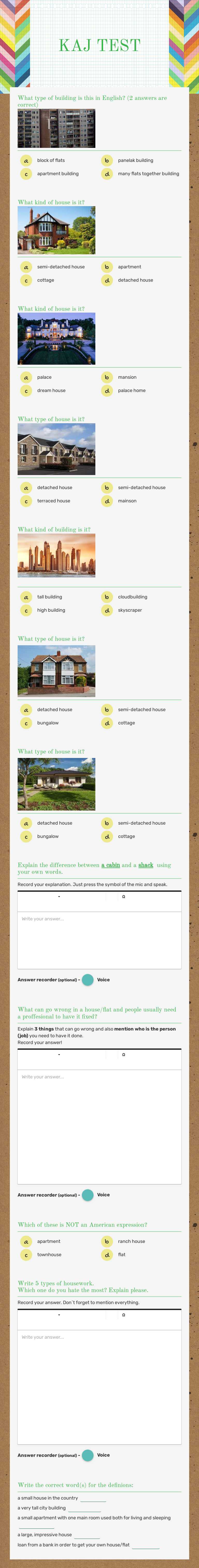 KAJ TEST worksheet preview image