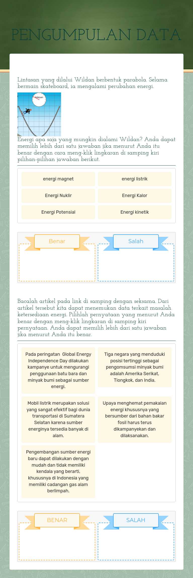 PENGUMPULAN DATA worksheet preview image
