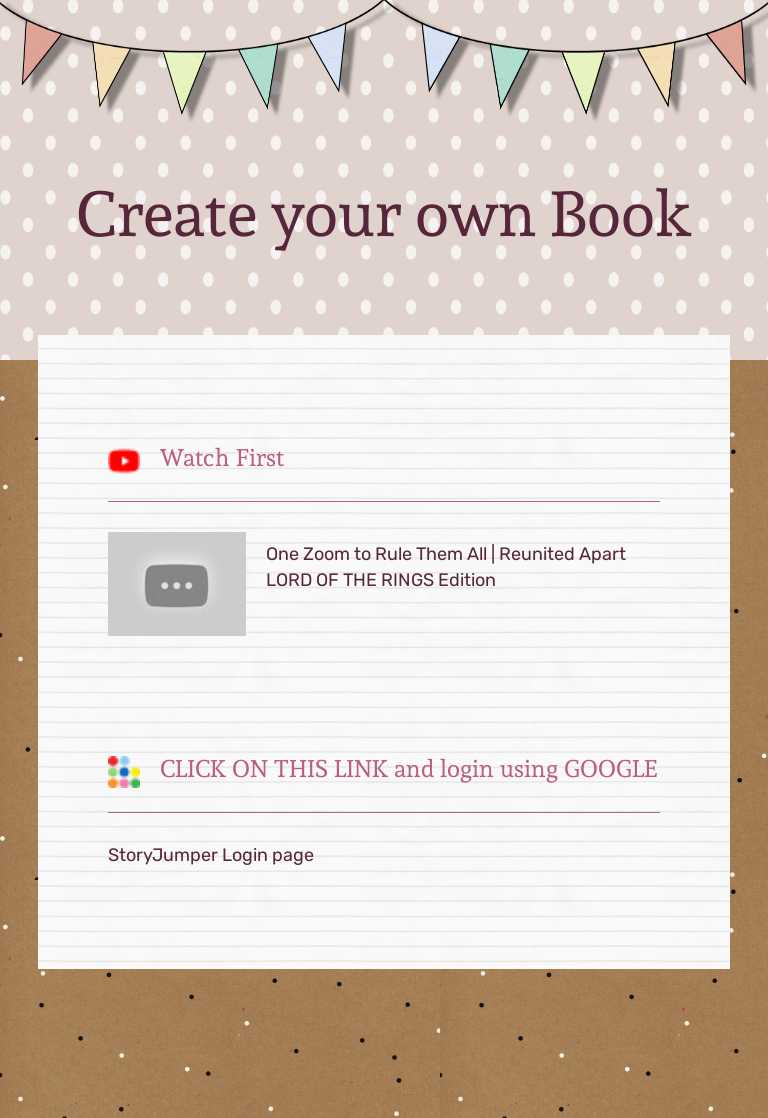 Create your own Book worksheet preview image