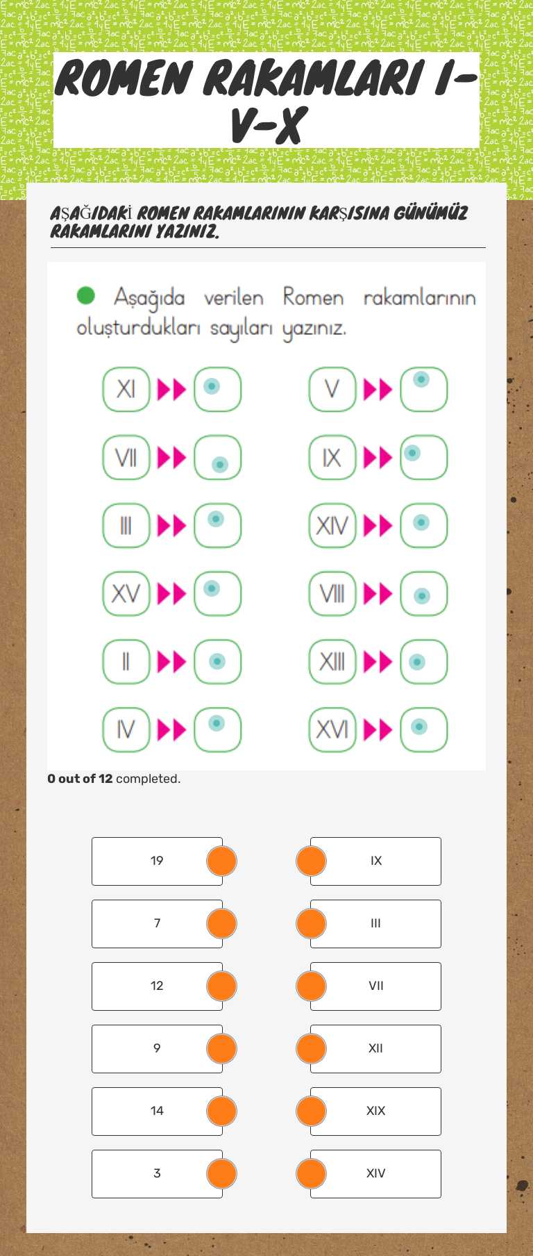 ROMEN RAKAMLARI       
 I-V-X worksheet preview image