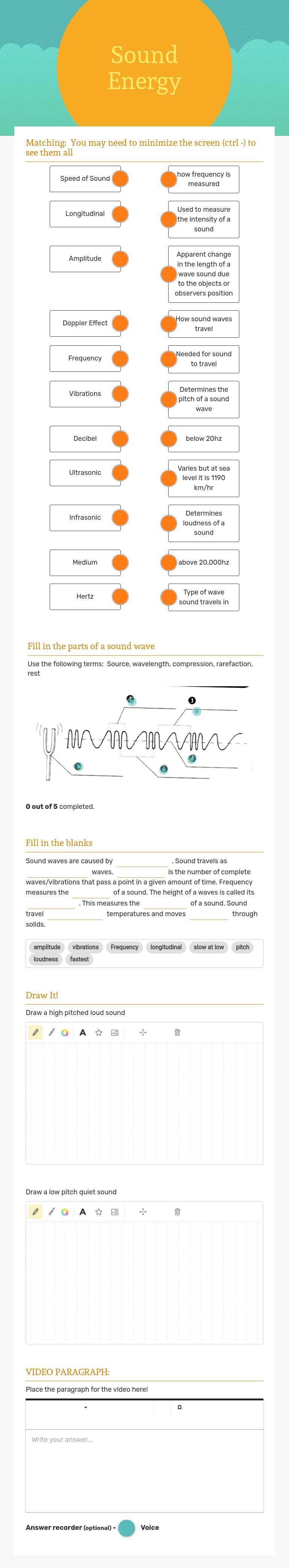 Sound
Energy worksheet preview image