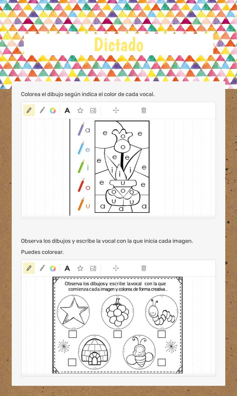 Dictado Preschool worksheet preview