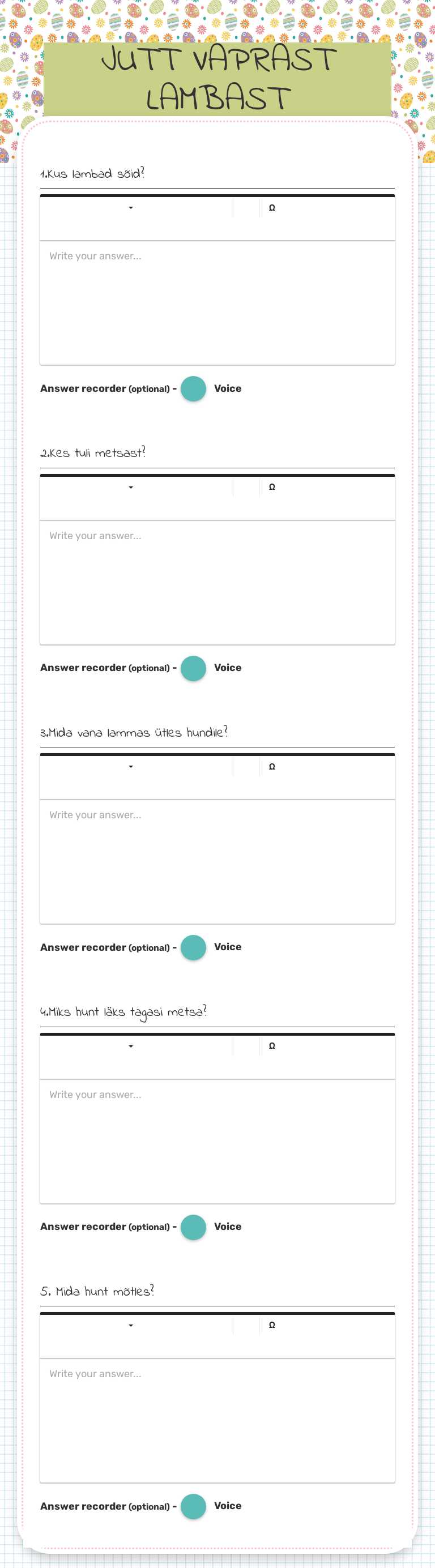 JUTT VAPRAST LAMBAST worksheet preview image